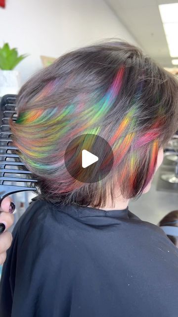 Briauna Conino on Instagram: "Some fun peekaboos for my amazing client. Thank you for making the trip to come see me 🥰 
.
.
.
#mermaidhair #pulpriot  #pulpriothair #framar #unicornhair #rainbowhair #follow #lasvegassalon #lasvegas #behindthechair #lookbook #lasvegashairstylist #lasvegashair #hendersonhairstylist #nevadahairstylist #lasvegasstylist #hairporn #mermaidians #hairslayerz #peekaboo #prism #highlights" Prism Highlights, Prism Hair, Pulp Riot Hair, Come See Me, Pulp Riot, Unicorn Hair, Mermaid Hair, Rainbow Hair, The Trip