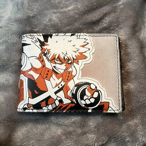 Bakugou wallet Jewelry Findings Guide, Wallet Ideas, Anime Wallet, Bakugou Katsuki, Flower Art Painting, Wallet Men, Jewelry Findings, Hero Academia, Flower Art