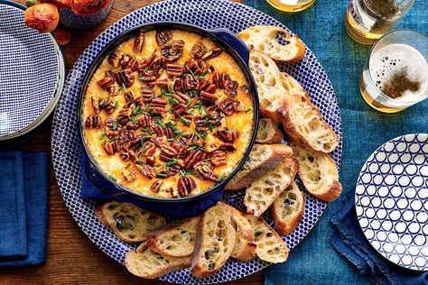 Pecan Dip, Chips Dip, Southern Living Recipes, Cheesecake Dip, Appetizers For A Crowd, Spiced Pecans, Best Cheese, Thanksgiving Appetizers, Cheese Dip