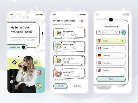 Reminder App, Best Reminder Apps, Water Reminder App, User Flow Diagram Mobile App, Habit Tracker App, Mobile App Navigation, Hello In Languages, Water Reminder, Ui Ux App