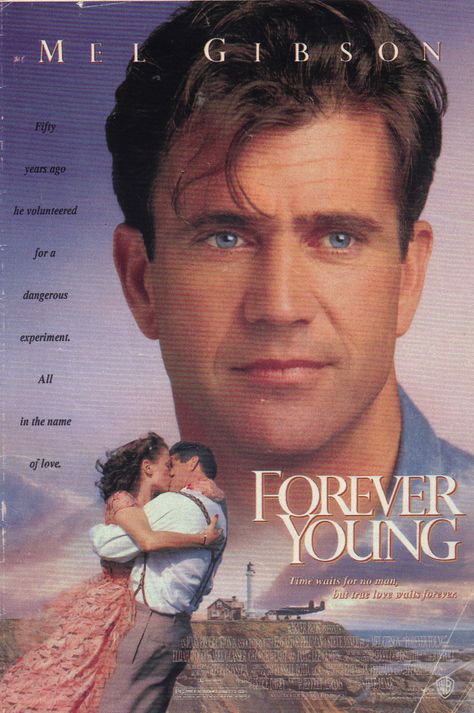 Mel Gibson,forever young. Young Movie, Indie Movie Posters, Romantic Drama Film, Film Trailer, Elijah Wood, Movies Worth Watching, Image Film, 90s Movies, Mel Gibson