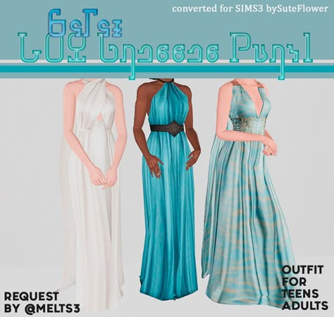 SuteFlower — 4TO3 Sifix - GOT Dresses Part1 Sifix Sims 4 Cc, Sifix Sims 4, Got Dresses, Sims 3 Cc, Ts3 Cc, Sims 3 Cc Finds, I Miss You Guys, My Sims, Miss You Guys