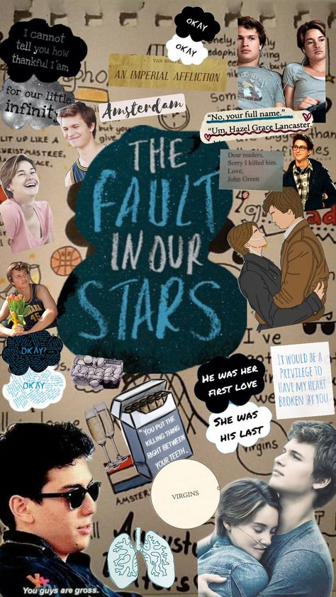 #the fault in our stars #cryingrn #🩷🩷 Vintage Aesthetic Stickers Printables, Fault In The Stars, Hazel Grace Lancaster, 2am Thoughts, Augustus Waters, Harper Lee, Star Wallpaper, The Fault In Our Stars, John Green