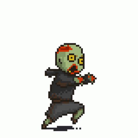 Whaaa Dead Ahead Zombie Warfare Sticker - Whaaa Dead Ahead Zombie Warfare Video Game - Discover & Share GIFs Zombie Pixel Art, Zombie Gif, Pixel Zombie, Indie Game Art, Cute Zombie, Pixel Characters, Pixel Animation, Zombie Art, Pixel Art Templates