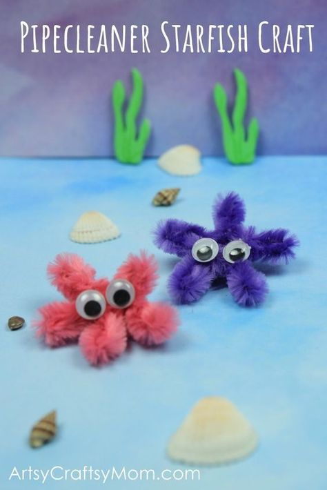 Pipe Cleaner Fishing Game - starfishes, octopus, puffy fishes all galore . Have fun making them & then catching them with magnets Game Crafts For Kids, Magnets Crafts, Simple Crafts For Kids, Fishing Games For Kids, Starfish Craft, Game Crafts, Octopus Crafts, Under The Sea Crafts, Diy Pipe