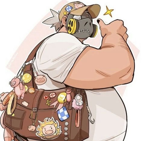 Cute Chubby Guys, Roadhog Overwatch, Junkrat Fanart, Junkrat And Roadhog, Overwatch Funny, Chubby Guy, Chubby Men, South Park Funny, Overwatch Fan Art