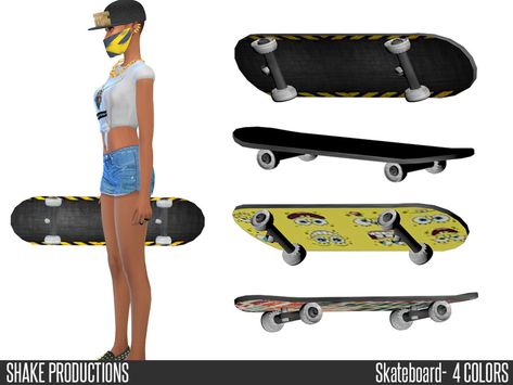 Skate Bord, Female Rings, Boy Skater, Mini Skateboard, Sims 4 Tsr, Skateboard Aesthetic, Play Sims 4, Sims Packs, Skater Outfits