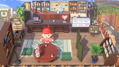 Animal crossing new horizons Acnh Boba Shop, Boba Store, Bubble Tea Store, Boba Shop, Tea Station, Tea Cafe, Tea Store, Acnh Ideas, Boba Tea