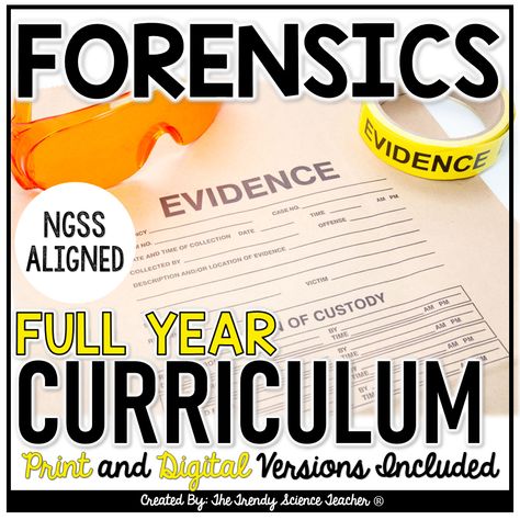 This forensics bundle includes all of the resources you need to teach a year long forensics course to high school students. Middle School Science Classroom, School Biology, Science Week, Medical Coder, High School Biology, Camp Crafts, Curriculum Mapping, School Leadership, 21st Century Learning