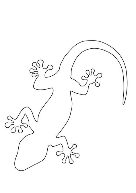 Free craft instructions and printable templates for dot painting ... Gecko Craft Preschool, Gecko Template Free Printable, Lizard Dot Painting, Lizard Template Free Printable, Lizard Coloring Pages Free Printable, Salamander Painting, Tuatara Lizard, Gecko Craft, Lizard Outline