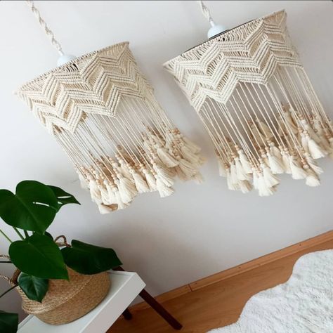 Elevate your home decor with our Luxurious Christmas Macrame Chandelier! 🏠🌿 Handcrafted in India with natural materials, this stunning Art Deco piece will create the perfect ambiance in any room. 🌟 Perfect for any occasion, from weddings to birthdays, this chandelier is a must-have. 🎉 Shop now at Crafty Mart Store! #homedecor #indianmade #artdeco #chandelier #craftymartstore Boho Lampshade, Tassel Lamp, Chandelier Macrame, Macrame Window Curtain, Macrame Door Curtain, Fringe Chandelier, Christmas Macrame, Macrame Lamp Shade, Tassel Chandelier