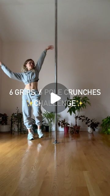 The Rabbit Pole on Instagram: "6 grips, 6 pole crunches the challenge!💪✨ tag me and show me what ya got!!!🤜🤛 #pole #pilates #exercise #poledance #workout #polefitness #polesport #poletraining #polelife #poleworkout #crunch #abworkout #coreworkout #corestrength #poletutorial #poletutorials #poletricks #poledance #poledancer" What Are Crunches, Pole Tutorials, Crunch Challenge, Pilates Exercise, Pole Tricks, Conditioning Workouts, Pole Fitness, Core Strength, Pole Dance