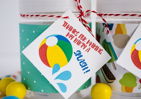 beach theme favor tag Beach Theme Favors, Beach Party Gifts, Beach Theme Party, Beach Party Favors, Party Favors For Kids, Free Tag, Creative Mom, Beach Bucket, Beach Themed Party