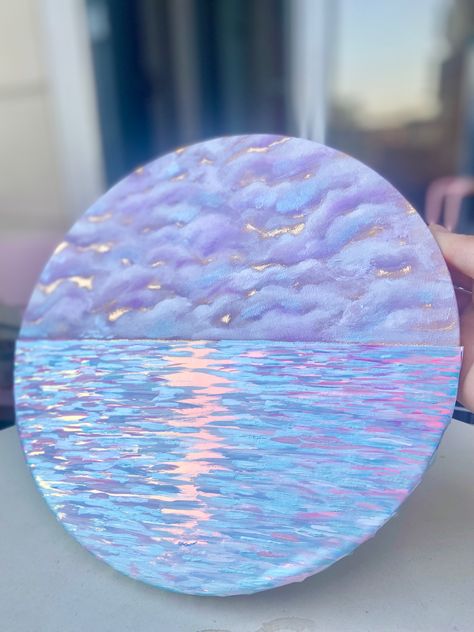 #giftideas #etsyfinds #iridescent #goldleaf #seascape #sea #sunset #opal Iridescent Acrylic Painting, Opal Painting, Paint Drawing, Twilight Sky, Sea Sunset, Resin Projects, Painting Inspo, Paint Marker, Sunset Painting