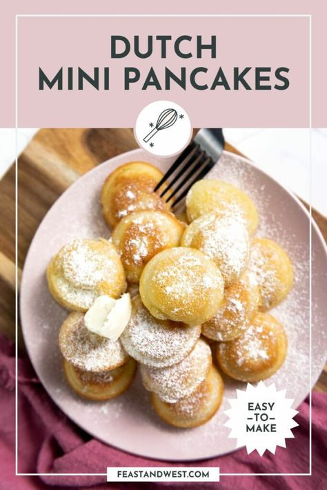 Gluten Free Mini Pancakes, Poffertjes Recipe Dutch, Mini Dutch Pancake Recipe, Mini Dutch Baby Pancakes, Gluten Free Dutch Baby Pancake, Mini Doughnut Hot Buttered Cheerios, Dutch Poffertjes Mini Pancakes, Poffertjes Recipe, Dutch Breakfast