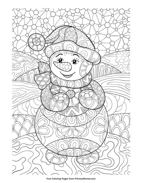 Free printable Winter coloring pages for use in your classroom and home from PrimaryGames. Winter Coloring Pages, Snowman Coloring Pages, Coloring Pages Winter, Arte Doodle, Christmas Coloring Sheets, Adult Colouring Pages, Colouring Printables, Christmas Coloring, Winter Art