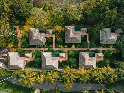 "Take a deep breath. Inhale peace. Exhale happiness.” – A.D. Posey⁠ ⁠ #thesurinphuket #luxuryhotel #luxuryresort #DesignHotels #phuket #thailand⁠ #poolvillainphuket Cottages Exterior, Resort Exterior, Cottage Resort, Thailand Architecture, Urban Project, Sunset Restaurant, Villa Phuket, Poolside Dining, Jungle Resort