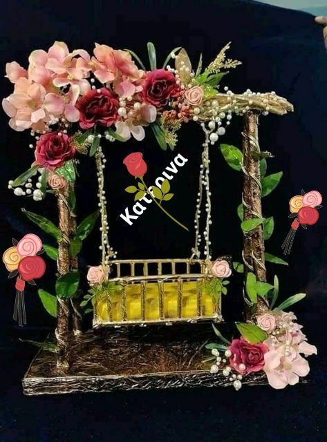 Jhula Decoration Ideas, Jhula Decoration, Naming Ceremony Decoration, Wedding Sign Decor, Thali Decoration Ideas, Janmashtami Decoration, Ganapati Decoration, Wedding Gift Pack, Smart Work