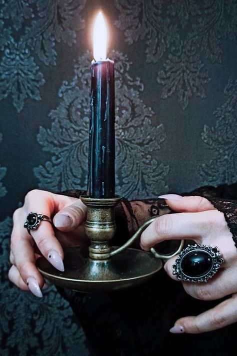 Victorian Candles Aesthetic, Medieval Candle Aesthetic, Gothic Tea Aesthetic, Gothic Candle Aesthetic, Gothic Party Aesthetic, Witchy Stuff Aesthetic, Witch Candles Aesthetic, Black Candle Aesthetic, Candles Aesthetic Dark