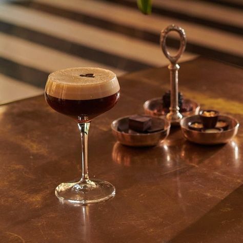 Rum Espresso Martini Cocktail Recipe | The Bar Coffee Liqueur Cocktails, Espresso Martini Gift, Best Espresso Martini, Salted Caramel Martini, Salted Caramel Vodka, Lindt Chocolate Truffles, Caramel Martini, Captain Morgan Rum, Cocktail Gift Set