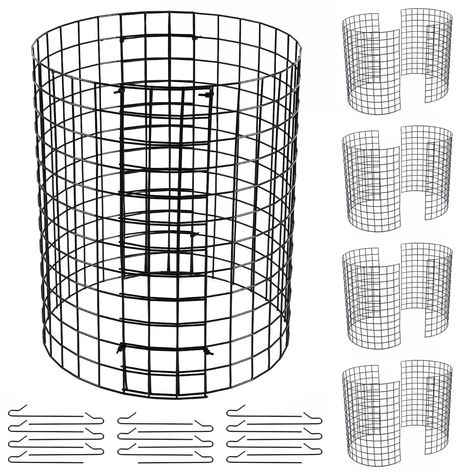 Alphatool 5 Pack Bunny Barricades, 14'' Dia x 14'' H Metal Plant Cages to Keep Animals Out, Plant Protector from Rabbits, Bunnies Proof for Garden Flowers Vegetables Tree Guards, Garden Protection, Plant Cages, Plant Ties, Lawn Equipment, Plant Protection, Garden Equipment, Cable Ties, Iron Material