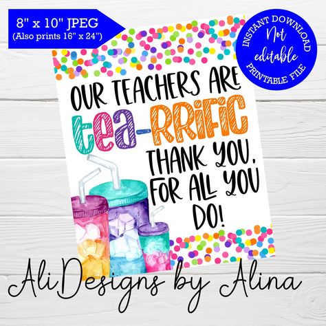 Thanks for the kind words! ★★★★★ "Bright, vibrant colors! Easy to read" Cassie K. https://etsy.me/3ZMTkbc #etsy #printablesign #appreciationweek #schoolptapto #teachersandstaff #icecreamsocial #sundaebar Back To School Teacher Luncheon Ideas, Teacher Luncheon Ideas, Staff Activities, Faculty Lounge, Heart Activities, Tea Sign, Water Bar, Staff Lounge, Luncheon Ideas