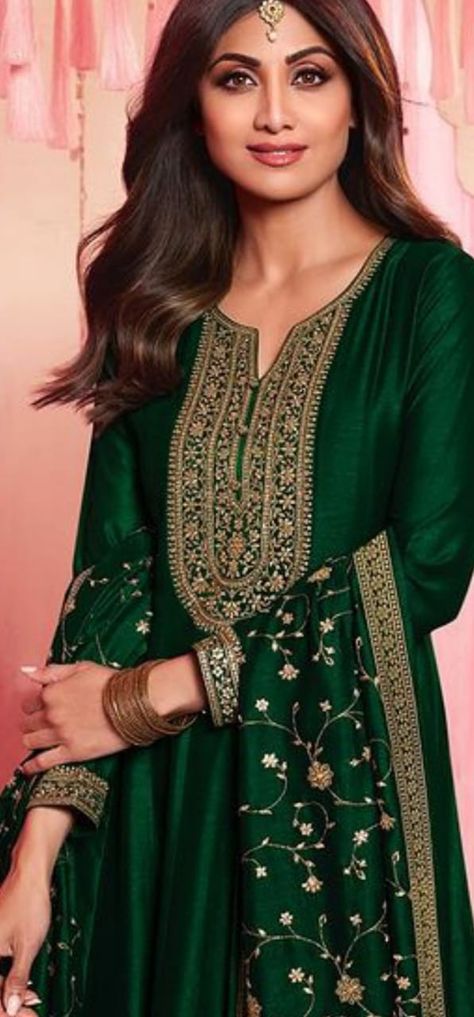 Anarkali Dress Indian, Designer Anarkali Dresses, Anarkali Salwar, Georgette Tops, Dark Green Color, Readymade Saree, Lehenga Skirt, Designer Anarkali, Anarkali Suit