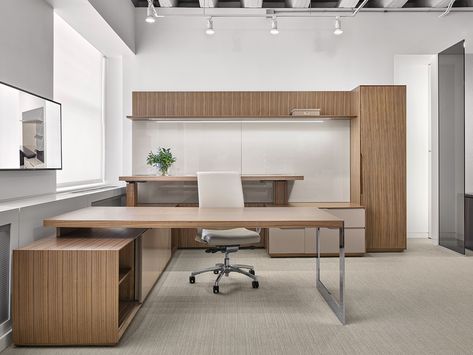 Luxurious and functional, Ascari redefines the private office. Coming soon. Conference Room Layout, Office Storage Design, Credenza Office, Private Office Interior, Private Office Furniture, Private Office Design, Studio In Casa, Executive Office Design, Wood Conference Table