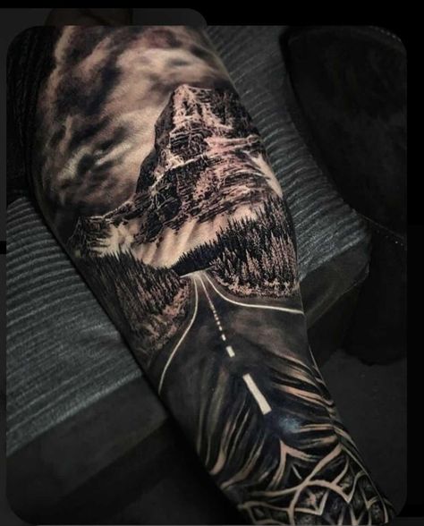 Arm Cover Up Tattoos, Natur Tattoo Arm, Leg Sleeve Tattoos, Leg Tattoo Ideas, Simple Forearm Tattoos, Nature Tattoo Sleeve, Tattoos To Cover Scars, Wolf Tattoo Sleeve, Biker Tattoos