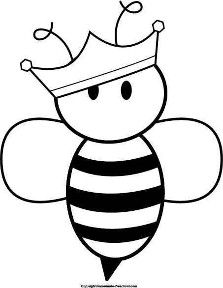 Bee Clipart Black And White, Bee Pics, Bee Clip Art, Bee Silhouette, Art Outline, Bee Classroom, Bee Printables, Bee Coloring Pages, Bee Images