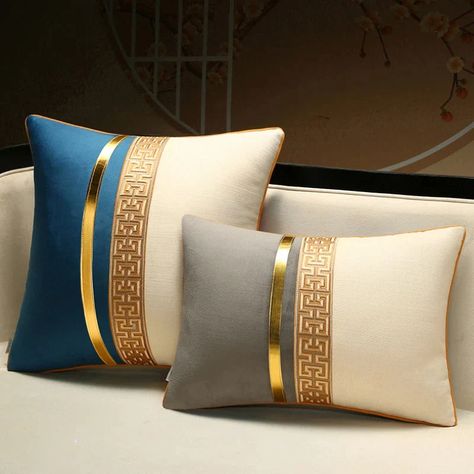 Introducing our Afralia™ Chinese Style Decorative Pillow Cover, perfect for elevating the ambiance of your home, living room, sofa, or bedside. Crafted from high-quality Linen and Cotton materials, this pillow cover features a stylish Geometric pattern with Multicolor Stitching, adding a touch of elegance to any space. Designed with a plain and embroidered pattern, this pillow cover is versatile and can be used for seating, decoration, or even in your car for a stylish touch on-the-go. The 45 * Sewing Pillows Ideas, Luxury Pillows Decorative, Pillow Crafts, Luxury Pillows, Sewing Crafts Tutorials, Sewing Pillows, Standard Pillow, Chic Accessories, Room Sofa