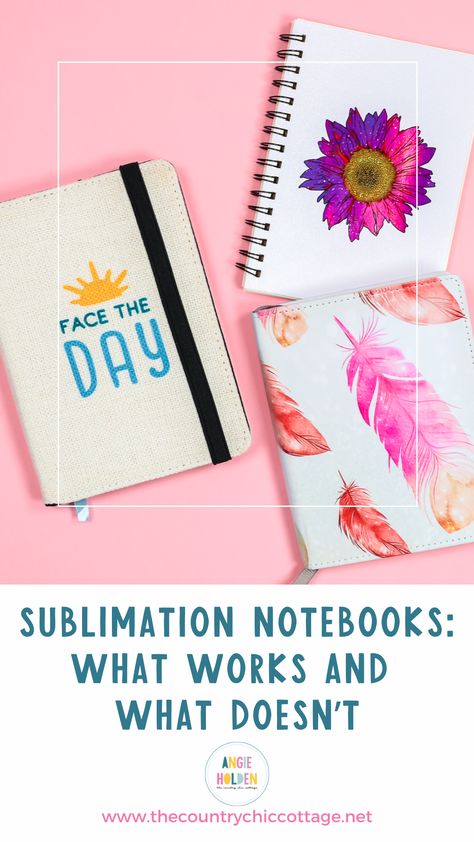 Are you ready to make personalized sublimation notebooks? Keep reading to learn which blanks work and which ones don't. Sublimation Notebook Ideas, How To Sublimate Notebooks, Sewing Fabrics You Can Subliminate, Sublimation Notebooks, Sublimation Bookmarks, Sublimation Designs For Bookmarks, Personalized Notebooks Cricut, Babymoon Photos, Notebook Cover Design