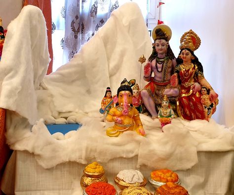 Golu Doll Ideas And Themes, Shivratri Decoration Ideas At Home, Shivaratri Decoration At Home, Golu Themes, Dasara Decoration Ideas At Home, Golu Navaratri, Diy Golu Dolls, Shivratri Special, Gauri Decoration