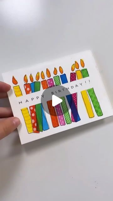 Becca Courtice on Instagram: "How to create one of my faaaave birthday cards 😍🥳  Supplies used:  ✅ watercolor paper (any!) ✅ washi take ✅ ecoline liquid watercolor ✅ any brush ✅ any black pen  📌 Don’t forget to SAVE this to reference the next time you’re looking to gift a birthday card!" Watercolor Birthday Card Tutorial, Birthday Cards Diy Watercolor, Watercolor Birthday Card Ideas, Ceramic Underglaze, Note Cards Handmade, Watercolor Birthday Cards, Simple Birthday Cards, Birthday Postcards, Liquid Watercolor