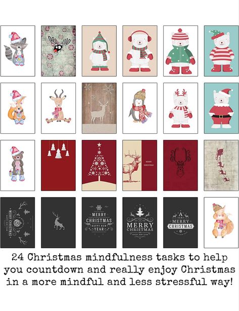 Christmas Mindfulness Cards. DIY home made Christmas Gifts Mindfulness Cards, Do Something Different, Merry Happy, Mind And Soul, Lower Blood Pressure, In A Jar, Blood Pressure, Advent Calendar, Happy New