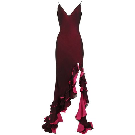 Preowned Maria Grachvogel Dark Purple And Fuchsia Ombre Flamenco... (1.291.465 CLP) ❤ liked on Polyvore featuring dresses, gowns, long dress, purple, ombre dress, dark purple gown, ruffle dress, purple gown and purple ruffle dress Long Red Evening Dress, Purple Evening Gown, Purple Ruffle Dress, Purple Evening Gowns, Dark Purple Dresses, Purple Long Dress, Purple Gown, Red Evening Gowns, Red Ruffle Dress