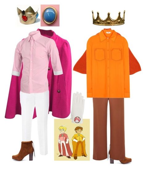 "Prince Peach and Prince Dandelion (Male Princess Peach, Male Princess Daisy)" by videogamergirl2003 on Polyvore featuring River Island, Corey Lynn Calter, Dolce&Gabbana, Slater Zorn, Edun, Isotoner, Nintendo, ZENTS, men's fashion and menswear Male Princess Peach, Prince Peach, Friend Cosplay, Princess Peach Costume, Peach Cosplay, Peach Costume, Princess Daisy, Princesa Peach, Character Inspired Outfits