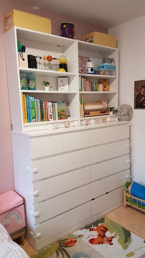 #ikeahacks #ikea Dressing Table Design Bedrooms, Ikea Malm Drawers, Billy Hack, Ikea Billy Hack, Ikea Hack Kids, Craft Room Closet, Billy Ikea, Ideas Habitaciones, Ikea Billy Bookcase Hack