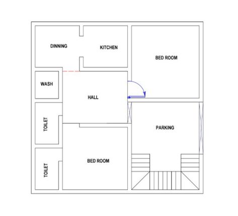 # 33x33 house plan South facing House Plan, House Plans, How To Plan, Bedroom