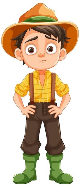 Farmer Cartoon, Farmer Overalls, Zero Hunger, Farmer Boy, Cartoon Ships, Kids Background, Farm Boys, Boy Pictures, Farm Theme