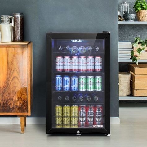 Bar Fridge Mini Freezer, Bar Fridge, Commercial Bar, Glazed Doors, Door Bar, Portable Bar, Glazed Glass, Bar Fridges, Mini Fridges