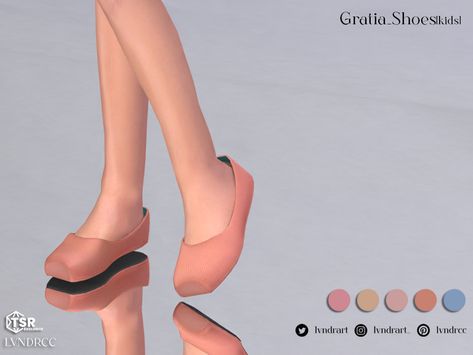 The Sims Resource - Gratia Shoes [kids] Sims Custom Content, Cc Shoes, Hello Kitty Shoes, Sims 4 Cc Shoes, Sims 4 Children, Ballet Kids, Elegant Flats, Sims 4 Teen, Shades Of Beige