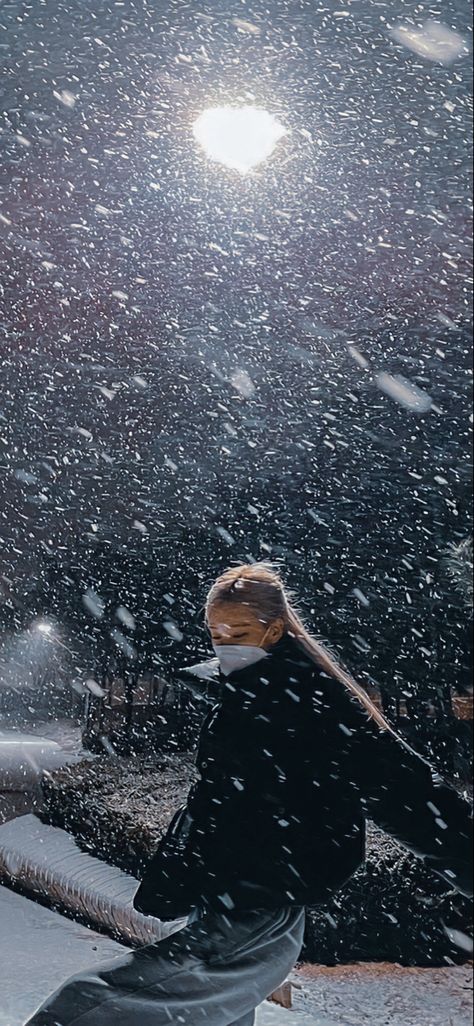 Rosé Lockscreen, Rose Pink Wallpaper, Snow Rose, Rosé Blackpink Aesthetic, Rosé Christmas, Rosé Aesthetic, Park Rosé, Blackpink Wallpaper, Rose Park