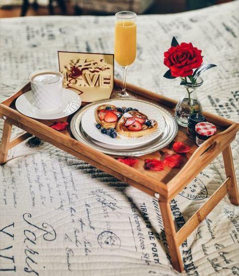 Romantic Breakfast In Bed, Bed Tray Table, Romantic Breakfast, Surprise Birthday Gifts, Romantic Anniversary Gifts, Road Trip Snacks, Stonewall Kitchen, Bed Tray, Breakfast Tray