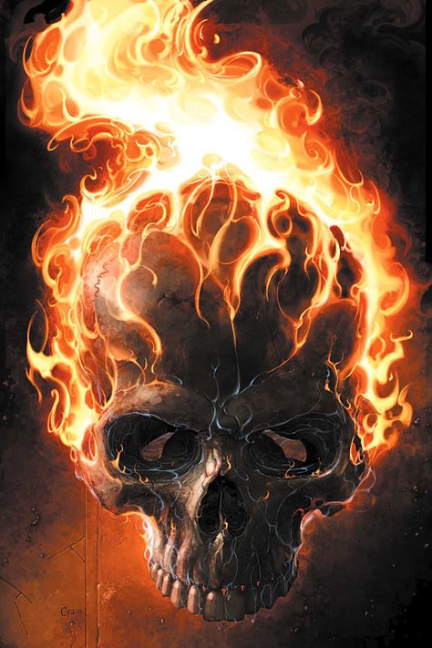 GHOST RIDER #2 | By: Clayton Crain Ghost Rider 2, Dekorasi Halloween, Spirit Of Vengeance, Skull Artwork, Desenho Tattoo, Skull Wallpaper, Airbrush Art, Foto Art, A Skull