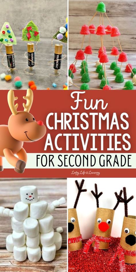 Fun Christmas Activities for Second Grade Holiday Steam Activity, Christmas Crafts For Second Graders, Christmas Activity 4th Grade, Holiday Activities For 2nd Grade, Holiday Crafts For 2nd Graders, 2nd Grade Class Christmas Party Ideas, Christmas Party 2nd Grade, Christmas Party 4th Grade, Winter Party Crafts For 4th Grade