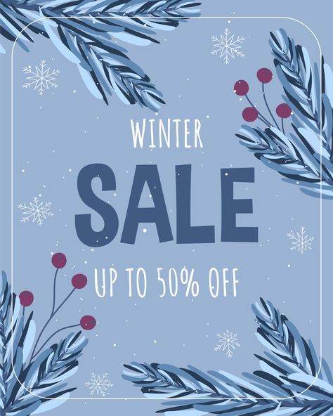 Winter Collection Poster Design, Winter Design Graphic, Sale Design Graphics Ideas, Winter Sale Design, Sale Poster Ideas, Winter Poster Design, Winter Sale Poster, Winter Graphic Design, Winter Sale Banner