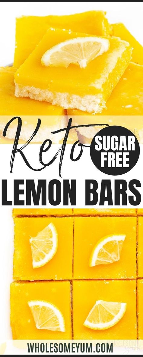 Sugar Free Lemon Bars, Low Carb Lemon Bars, Keto Lemon Bars, Ketone Recipes, Thm Sweets, Fish Dinners, Keto Cakes, Almond Shortbread, Keto Holiday Recipes