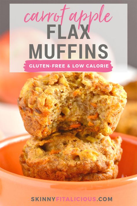 Low Calories Snacks, Muffin Carrot, Amazing Deserts, Breakfast Cookies Gluten Free, Healthy Bakes, Healthy Low Calorie Snacks, Flax Muffins, Diet Recipes Low Calorie, Calorie Breakfast