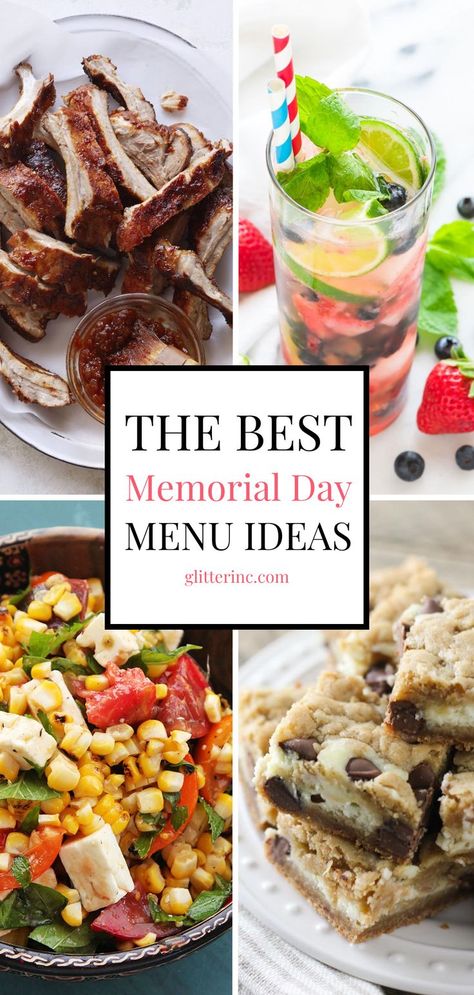 Plan the perfect Memorial Day menu with our collection of barbecue recipes and baked goods. These easy and fun ideas are great for your parties food, from bbq favorites to Memorial Day dessert for kids. Whether you're hosting a cookout, picnic, or just a party over the weekend, our simple, best, and healthy selections are quick and easy to bake and design. Memorial Day Dessert, Barbecue Party Food, Dessert For Kids, Cookout Menu, Memorial Day Desserts, Memorial Day Foods, Picnic Desserts, Weekend Recipes, Picnic Menu